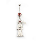 Surgical Steel 14 Gauge Belly Ring with Grim Reaper Dangle - photo 7