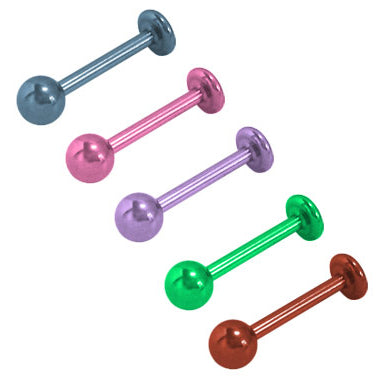 Titanium 16 Gauge Ion Plated Monroe Labret in Neon Colors