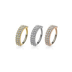 Surgical Steel Bendable Nose Hoop Ring 20 Gauge Double Lined Gem - Kruelty