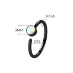 PVD Surgical Steel Bendable Septum Clicker Hoop Nose Ring