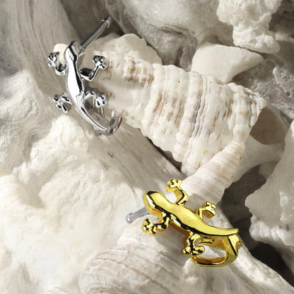 Surgical Steel 20 Gauge Nose Bone Stud with Gecko Crawler - photo 3