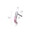 Surgical Steel 20 Gauge Nose Bone Stud with Opalite Twist Crawler - photo 5
