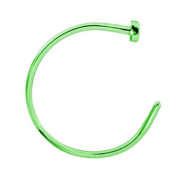 Surgical Steel Nose Ring Hoop 22 Gauge (0.75mm) 5/16" - 7 Colors - Kruelty - Photo 3