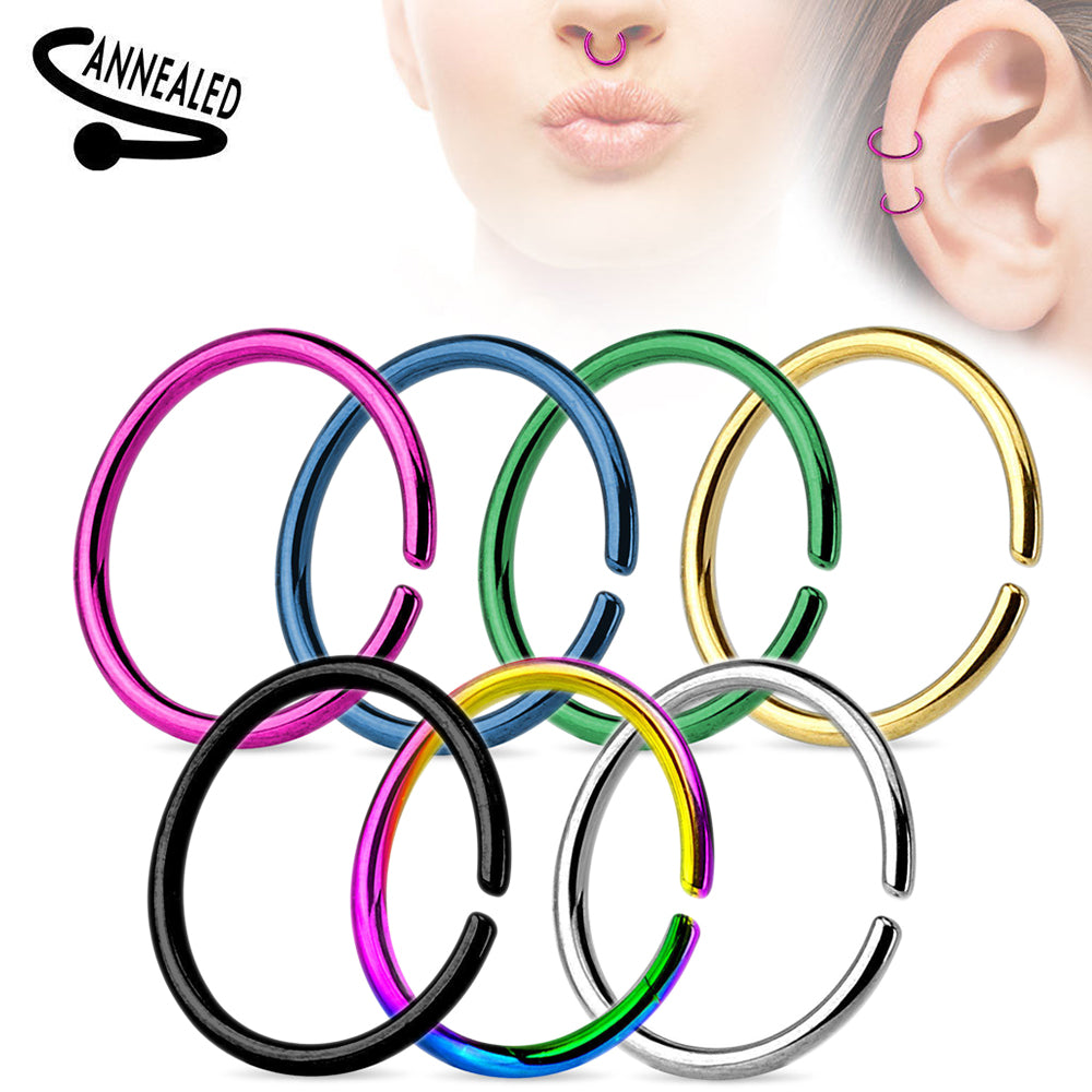 Anodized Titanium 18 & 20 Gauge Multi-Purpose Split Ring