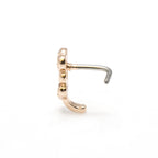 Surgical Steel Nose Ring Stud 20 Gauge 1/4" L Bend & Tripple Heart Gem - Kruelty - Photo 10
