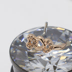 Surgical Steel Nose Ring Stud 20 Gauge 1/4" L Bend & Tripple Heart Gem - Kruelty - Photo 4