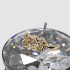 Surgical Steel Nose Ring Stud 20 Gauge 1/4" L Bend & Tripple Heart Gem - Kruelty - Photo 3
