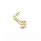 Surgical Steel L-Bend Nose Stud with Square CZ - 18 & 20 Gauge - photo 12