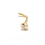 Surgical Steel L-Bend Nose Stud with Square CZ - 18 & 20 Gauge - photo 13