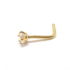Surgical Steel L-Bend Nose Stud with Square CZ - 18 & 20 Gauge - photo 14
