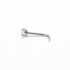 Surgical Steel L-Bend Nose Stud with Square CZ - 18 & 20 Gauge - photo 4