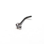 Surgical Steel L-Bend Nose Stud with Square CZ - 18 & 20 Gauge - photo 7