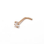 Surgical Steel L-Bend Nose Stud with Square CZ - 18 & 20 Gauge - photo 10