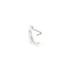 Surgical Steel 20 Gauge L Shape CZ Nose Screw Crawler Stud 6mm