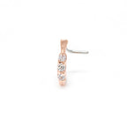 Surgical Steel 20 Gauge L Shape CZ Nose Screw Crawler Stud 6mm