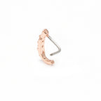 Surgical Steel 20 Gauge L Shape CZ Nose Screw Crawler Stud 6mm