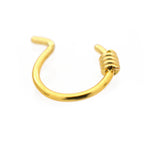 Surgical Steel Nose Ring with Two Coils - View 2