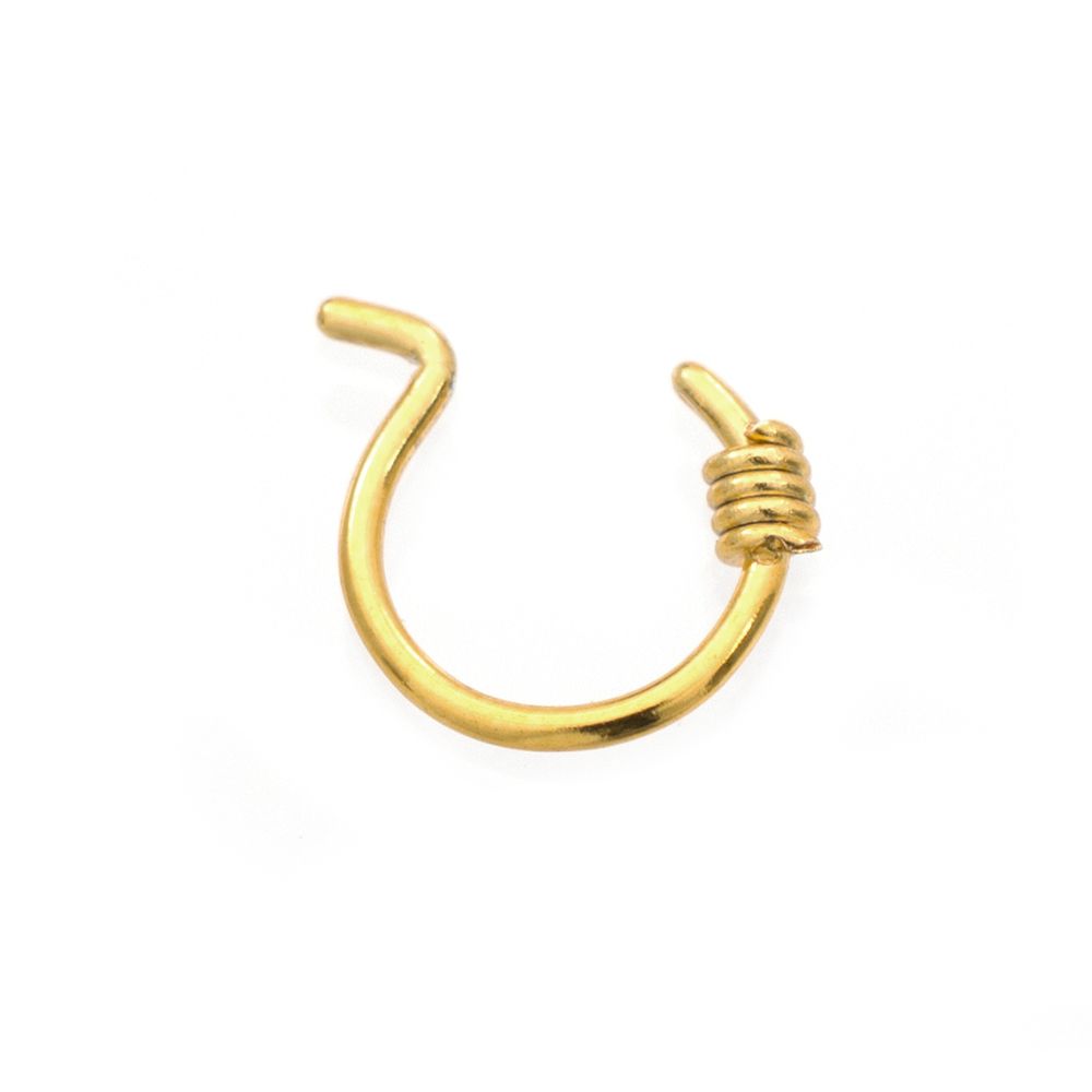 Surgical Steel Nose Ring with Two Coils