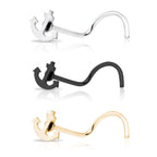 Surgical Steel 20 Gauge Anchor Nose Screw Studs - 3 Pack