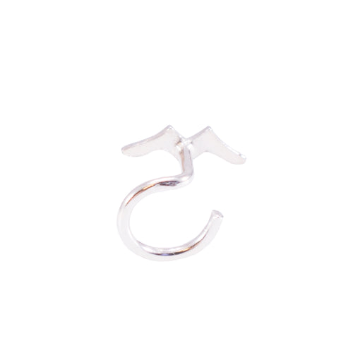 .925 Sterling Silver Nose Screw Stud with Lightning Bolt - photo 2