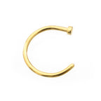 Gold IP Surgical Steel 20 & 22 Gauge Nose Rings - 7 Pack