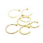 Gold IP Surgical Steel 20 & 22 Gauge Nose Rings - 7 Pack