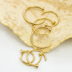 Gold IP Surgical Steel 20 & 22 Gauge Nose Rings - 7 Pack