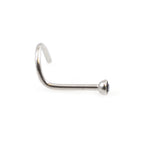 Surgical Steel 22 Gauge Nose Screws Black Round CZ - 10 Pack