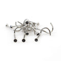 Surgical Steel 22 Gauge Nose Screws Black Round CZ - 10 Pack