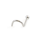 Surgical Steel 22 Gauge Nose Screws Black Round CZ - 10 Pack