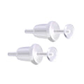 Bio-Flex Clear Earring Stud Retainer 20 Gauge & Silicone Back - Pair - Kruelty