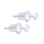Bio-Flex Clear Earring Stud Retainer 20 Gauge & Silicone Back - Pair - Kruelty