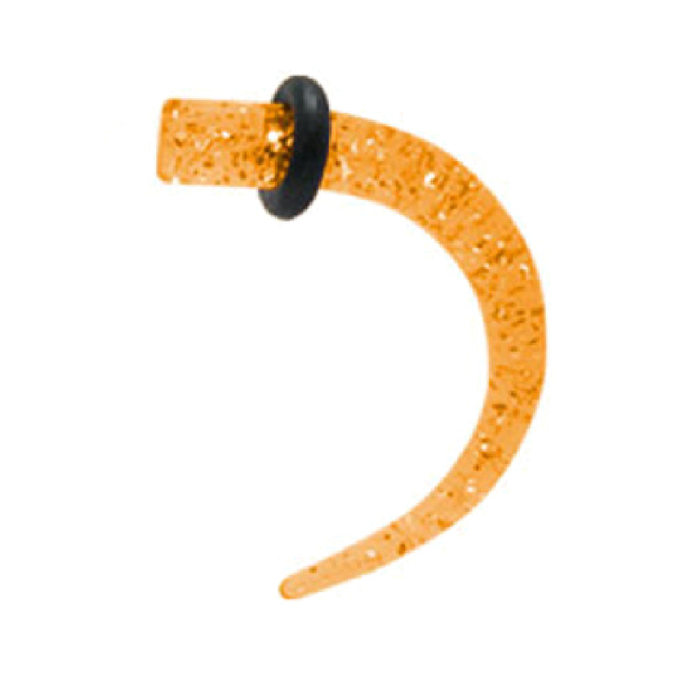 Glitter Acrylic Curved Ear Tapers 6 Gauge - Pair - photo 4