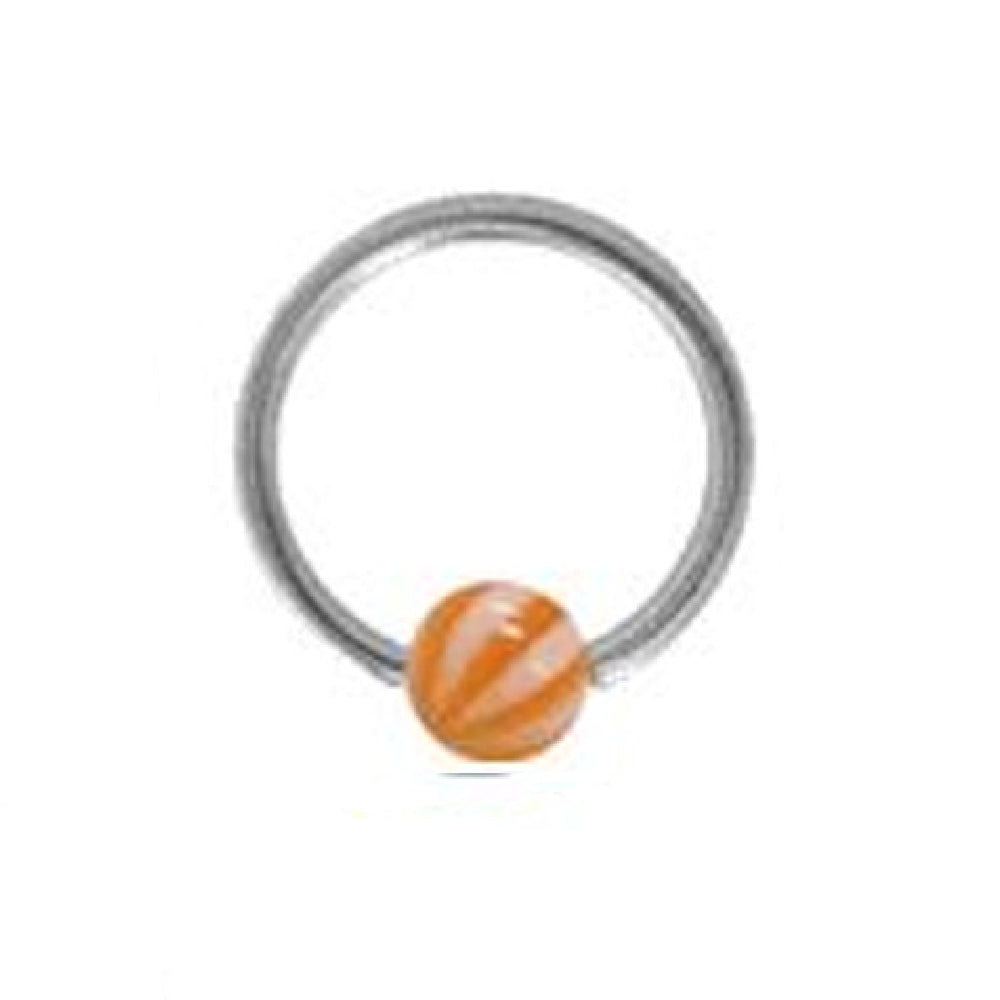 Surgical Steel 14 Gauge Captive Bead Ring with Acrylic Beach Ball - photo 6