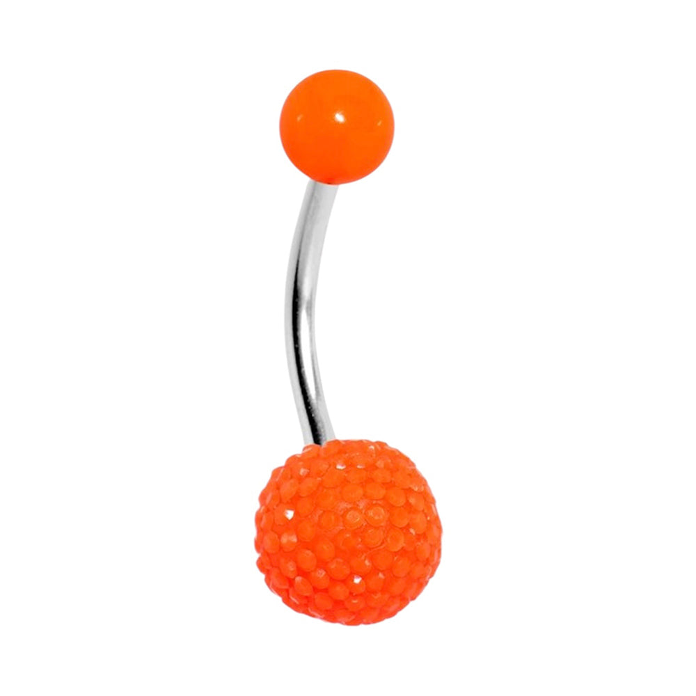 Surgical Steel 14 Gauge Belly Ring with Acrylic Disco Ball - photo 8