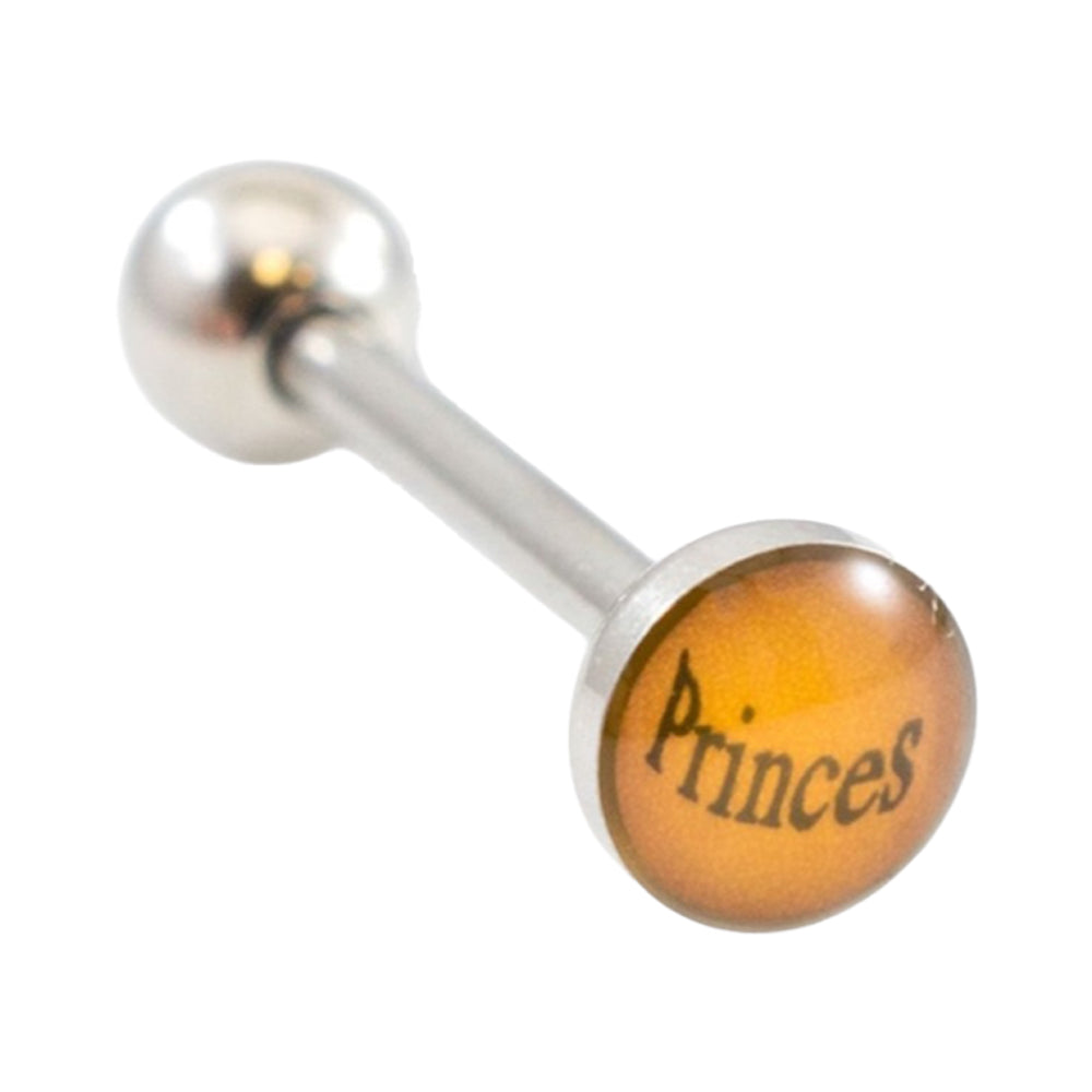 Surgical Steel 14 Gauge Tongue Barbell with Princess Logo - photo 7