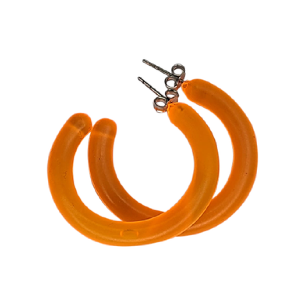 Surgical Steel 1/2" Inch to 1" Inch Hoop Ring with UV Acrylic - Pair - photo 6