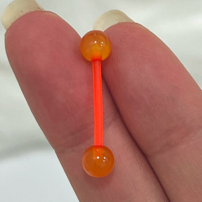 Acrylic 14 Gauge Flexible Straight Barbell with UV Glow - photo 7