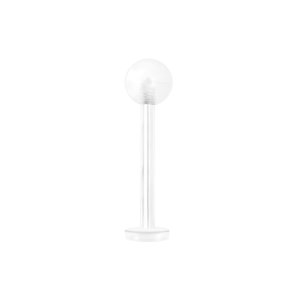 Surgical Steel & Bioflex Labret Studs 16 Gauge 10mm - 2 Pack