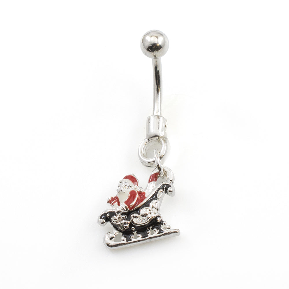Surgical Steel 14 Gauge Christmas Belly Ring - Choose Your Design - photo 7