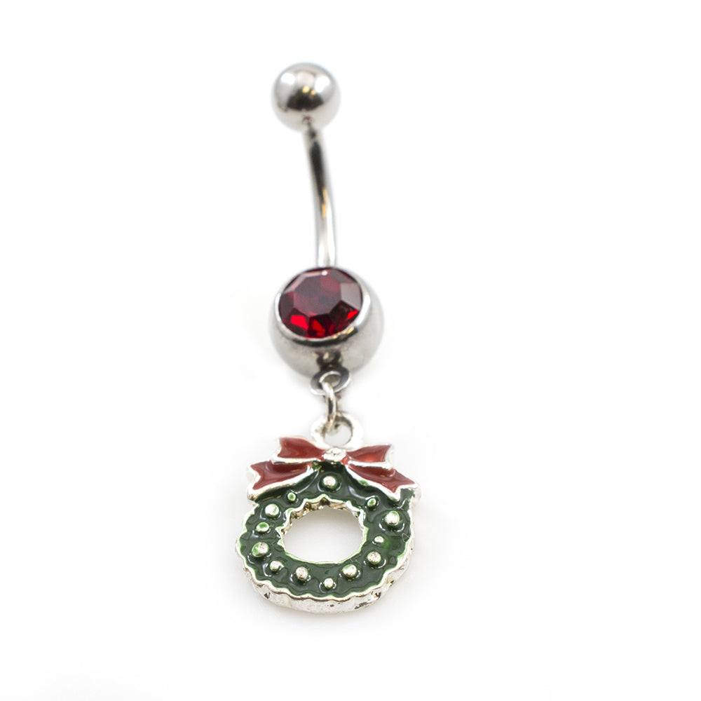 Surgical Steel 14 Gauge Christmas Belly Ring - Choose Your Design - photo 9