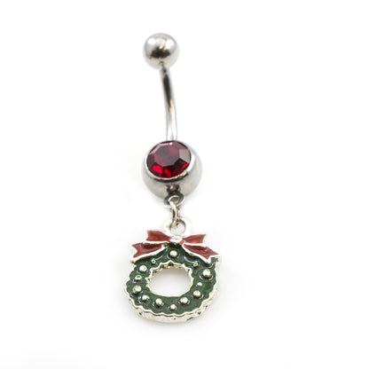 Surgical Steel 14 Gauge Christmas Belly Ring - Choose Your Design - photo 9
