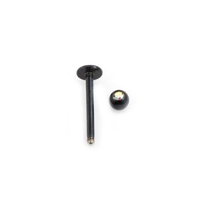 Surgical Steel 16 Gauge Labret Stud with Press Fit CZ - photo 2