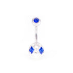 Surgical Steel 14 Gauge Belly Rings Sphere Design CZ - 7 Pack