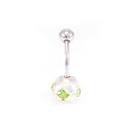 Surgical Steel 14 Gauge Belly Rings Sphere Design CZ - 7 Pack