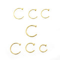 Gold IP Surgical Steel 20 & 22 Gauge Nose Rings - 7 Pack