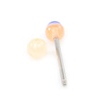 Surgical Steel 14G Glow Straight Barbells Two Tone Balls - 8 Pack