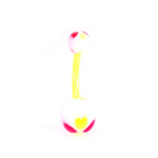 Surgical Steel & Acrylic 14G CZ & Flexi Belly Rings Vibrant - 6 Pack