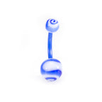 Surgical Steel & Acrylic 14G CZ & Flexi Belly Rings Vibrant - 6 Pack