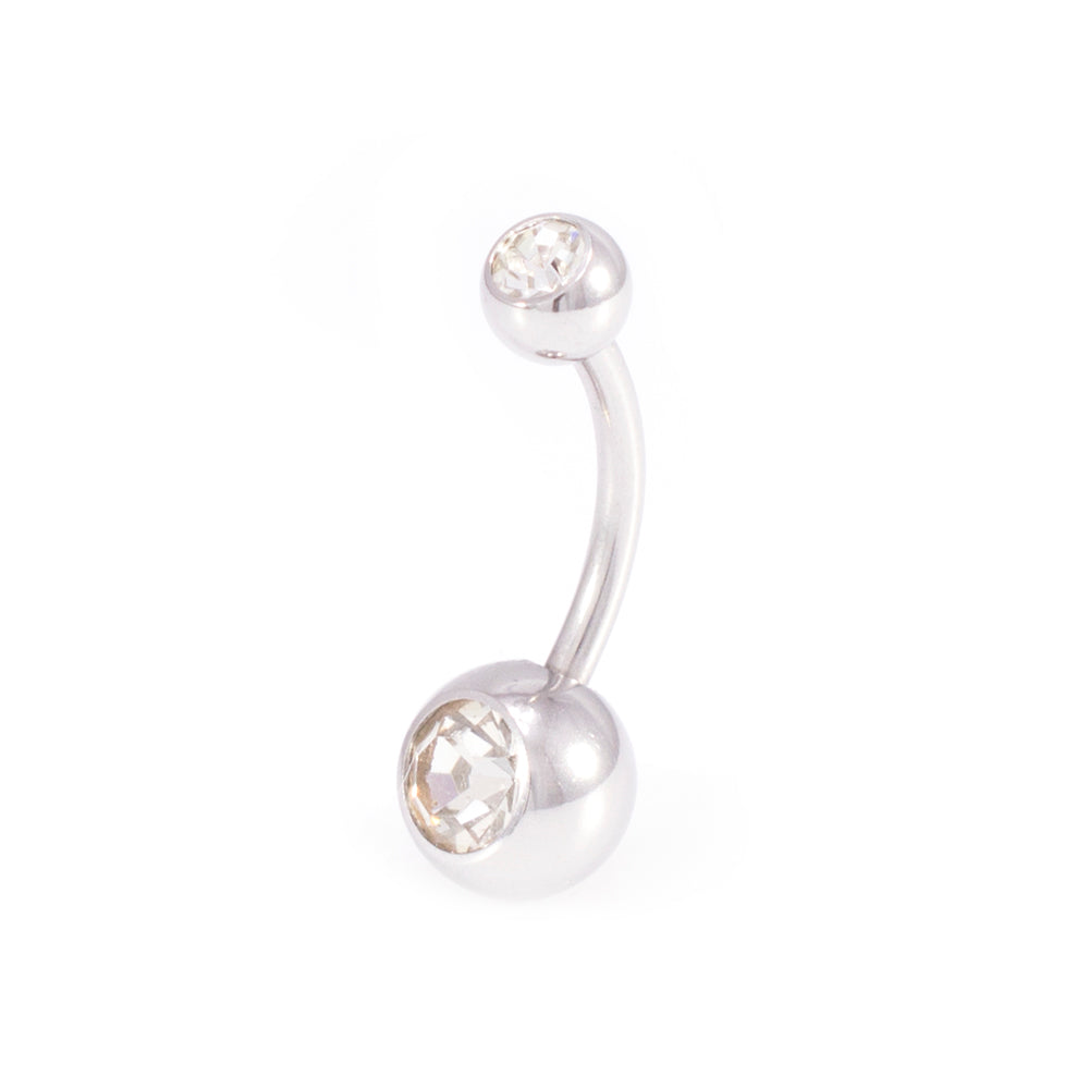 Surgical Steel & Acrylic 14G CZ & Flexi Belly Rings Vibrant - 6 Pack